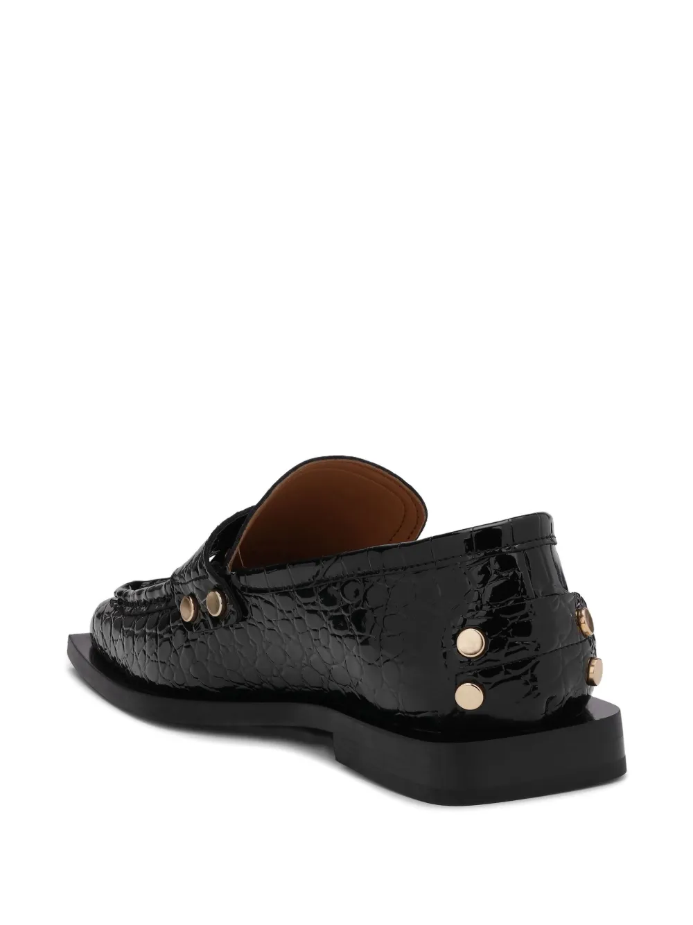 GANNI square-toe loafers Black