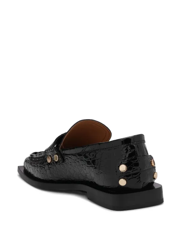 GANNI square-toe Loafers | Black | FARFETCH