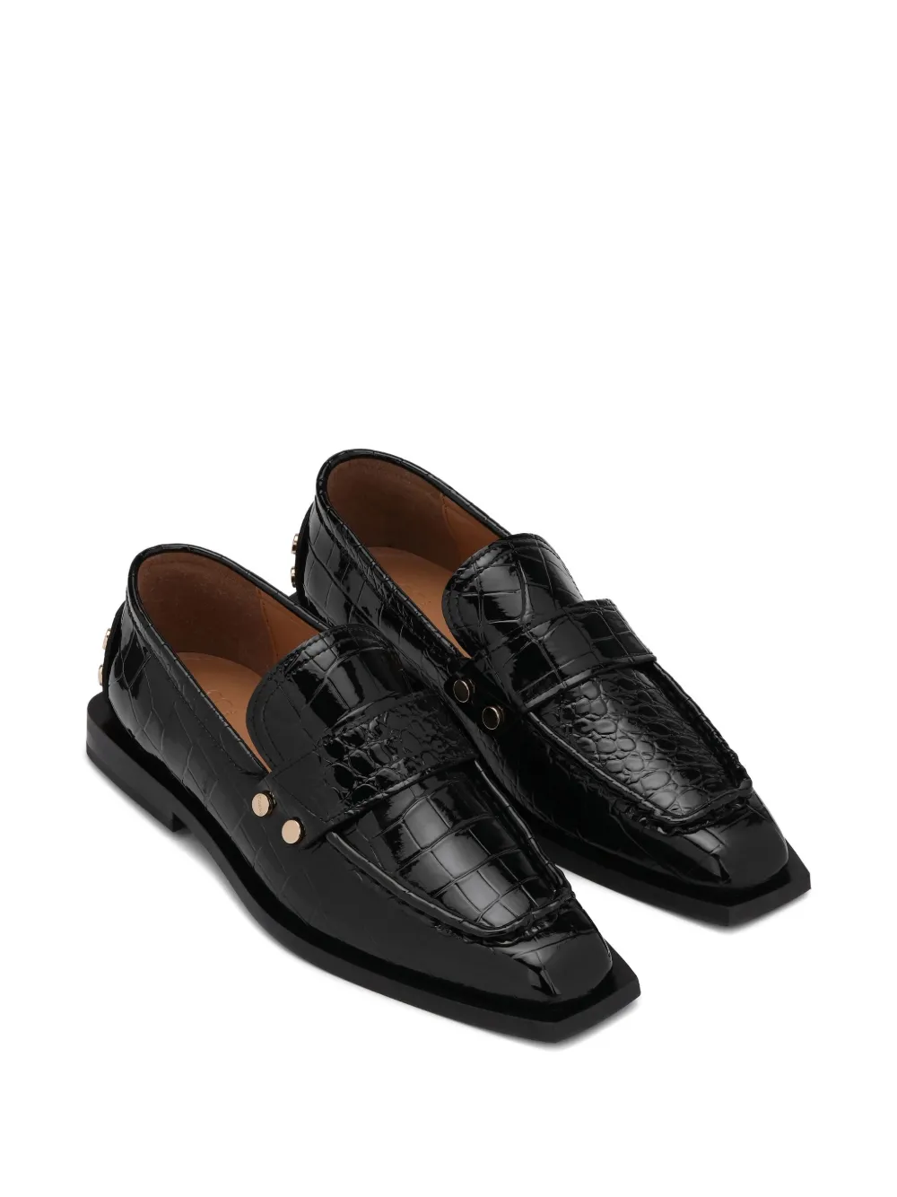 GANNI square-toe loafers Black