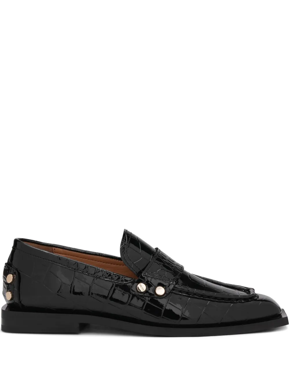 GANNI square-toe loafers Black