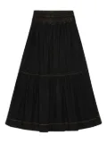 GANNI panelled A-line skirt - Black