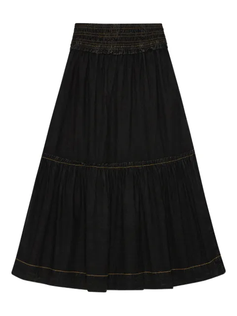 GANNI panelled A-line skirt