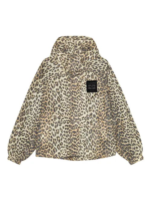 Veste imprimée à capuche - GANNI - Modalova