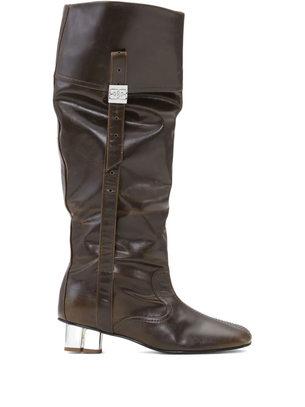 GANNI botas altas con diseño holgado | verde | Image 1
