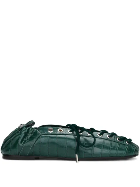 GANNI flats con agujetas