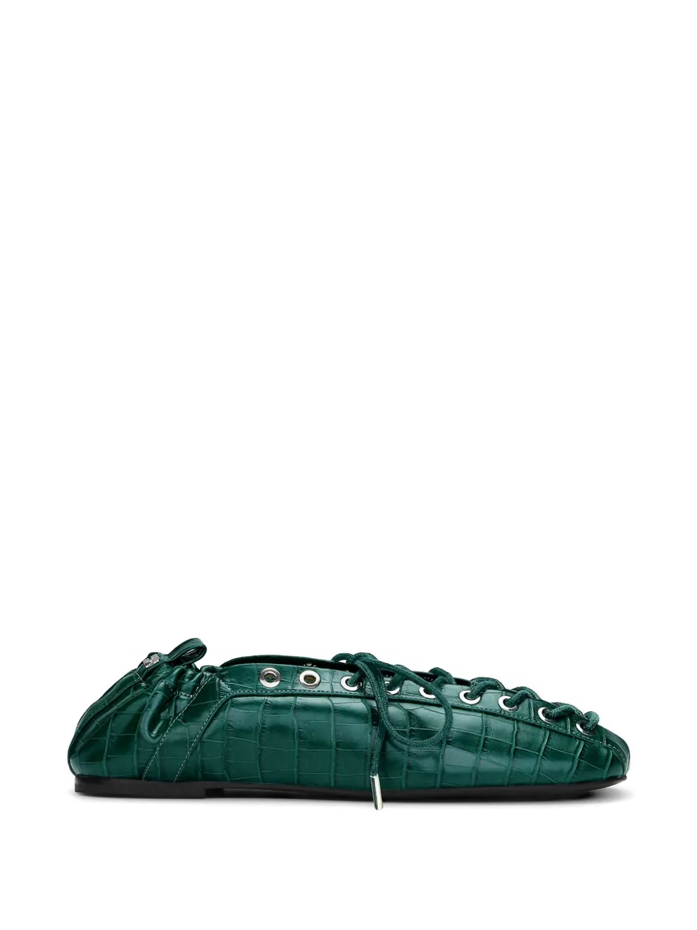 GANNI Ballerine stringate - Verde