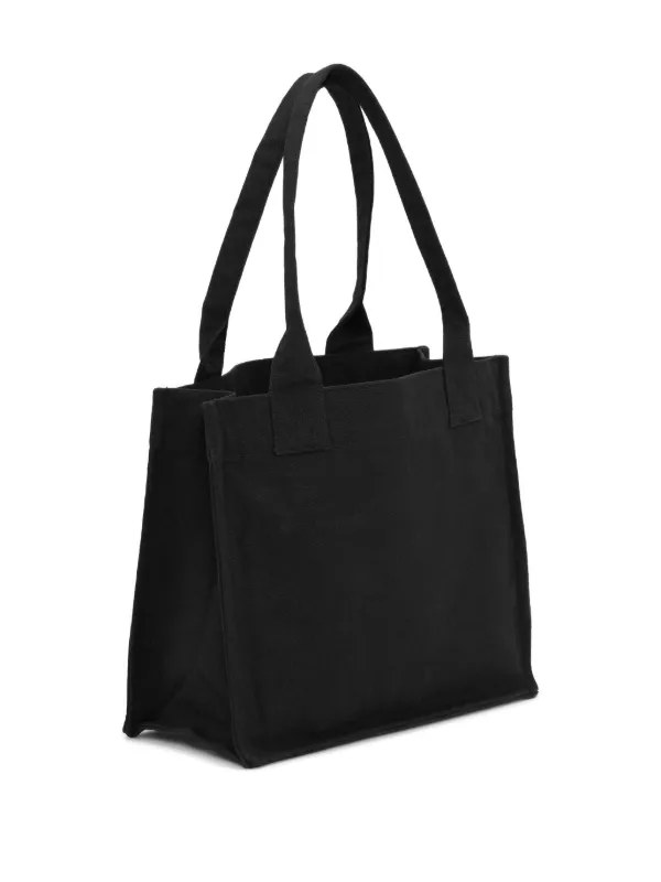 たっぷり入る●GANNI●スマイリーコットントートバッグ●Black GANNI コットン ショルダーバッグ | ブラック | FARFETCH JP