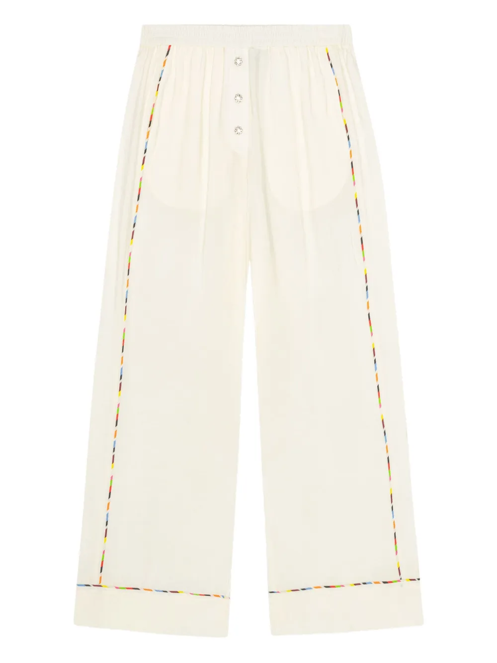 embroidered drawstring trousers