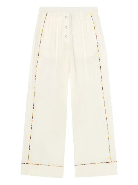 GANNI embroidered drawstring trousers