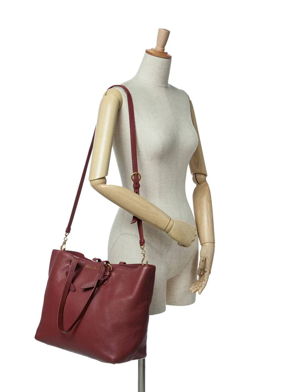 Miu Miu Pre-Owned 2010 Large Vitello Daino Convertible Shopper Tote satchel | Bolsas | Image 2