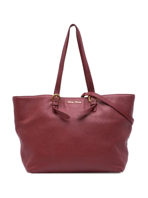Miu Miu Pre-Owned 2010 Large Vitello Daino Convertible Shopper Tote satchel