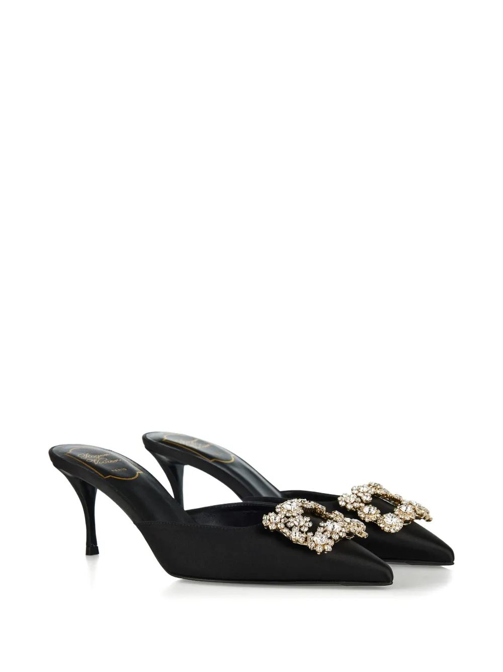 Roger Vivier 65mm Efflorescence crystal-embellished mules | Heeled Mules | Image 2