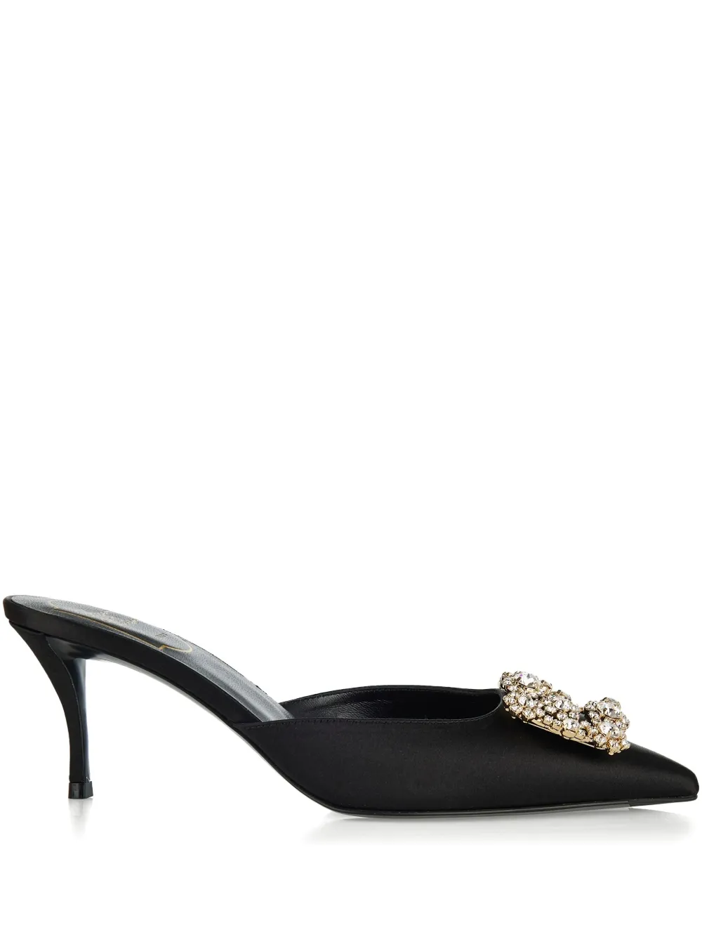 Roger Vivier 65mm Efflorescence crystal-embellished mules | Black | Image 1