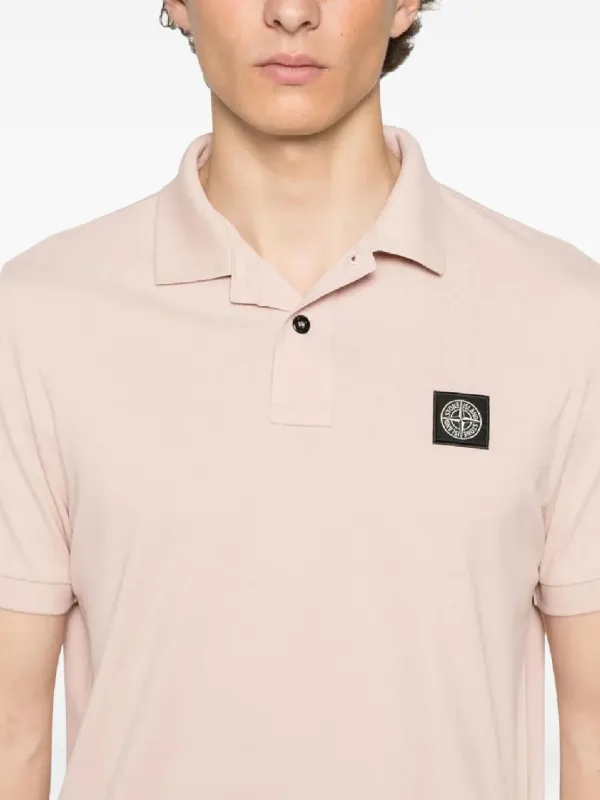 STONE  ストーンアイランド 半袖リネンシャツ XL ピンク刺繍 STONE ISLAND 【ボーナスストア 誰でも+5% 9/27 0:00〜10/5 23