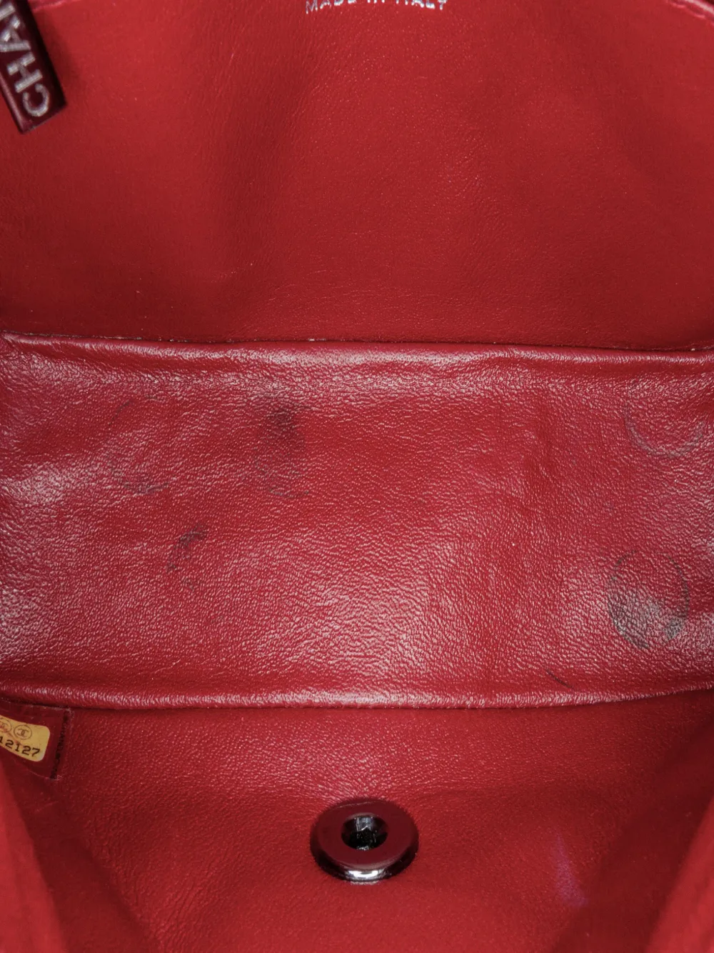 Pre-owned Chanel 2013-2014 Mini Square Classic Lambskin Single Flap Crossbody Bag