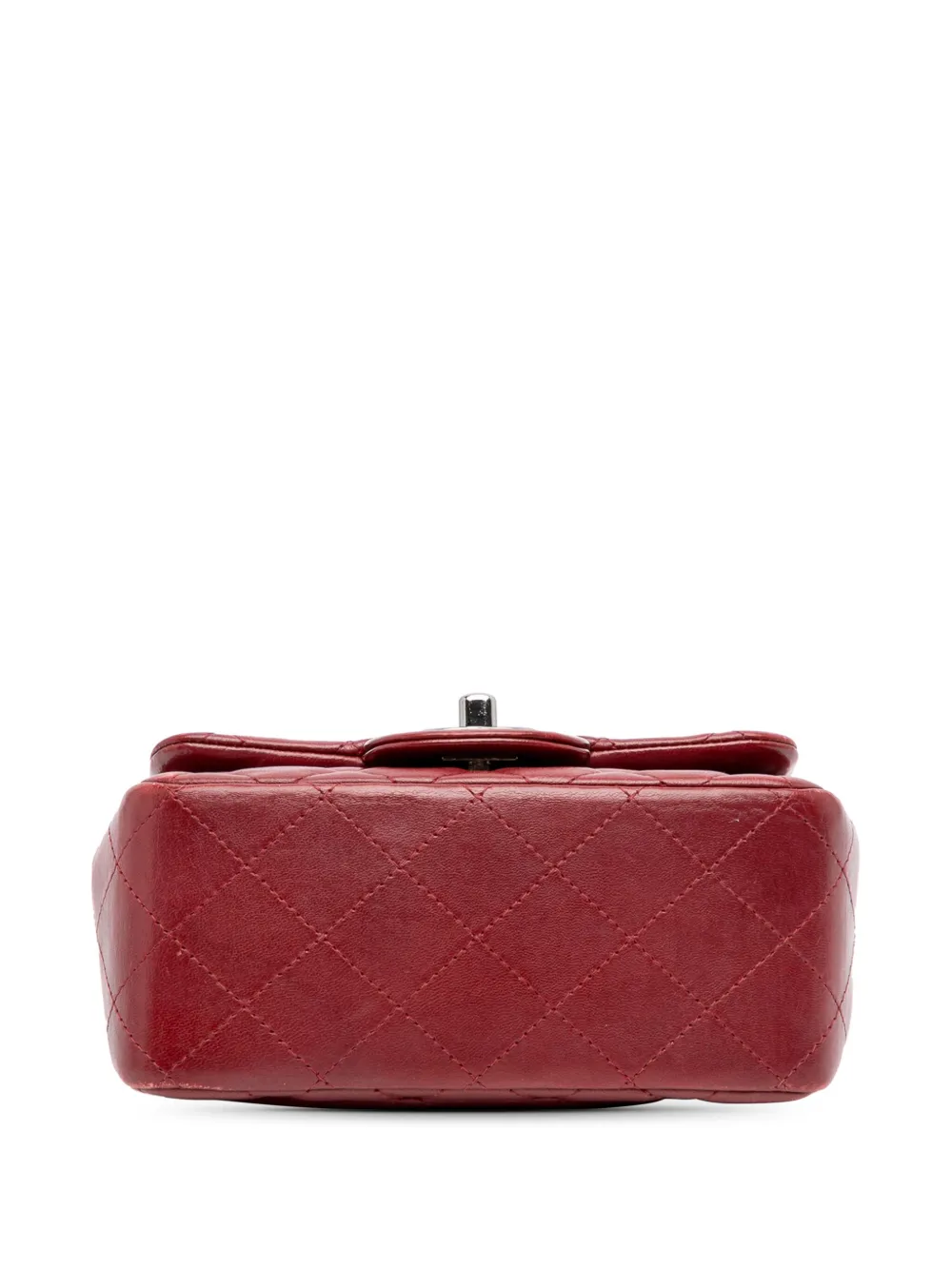 Pre-owned Chanel 2013-2014 Mini Square Classic Lambskin Single Flap Crossbody Bag