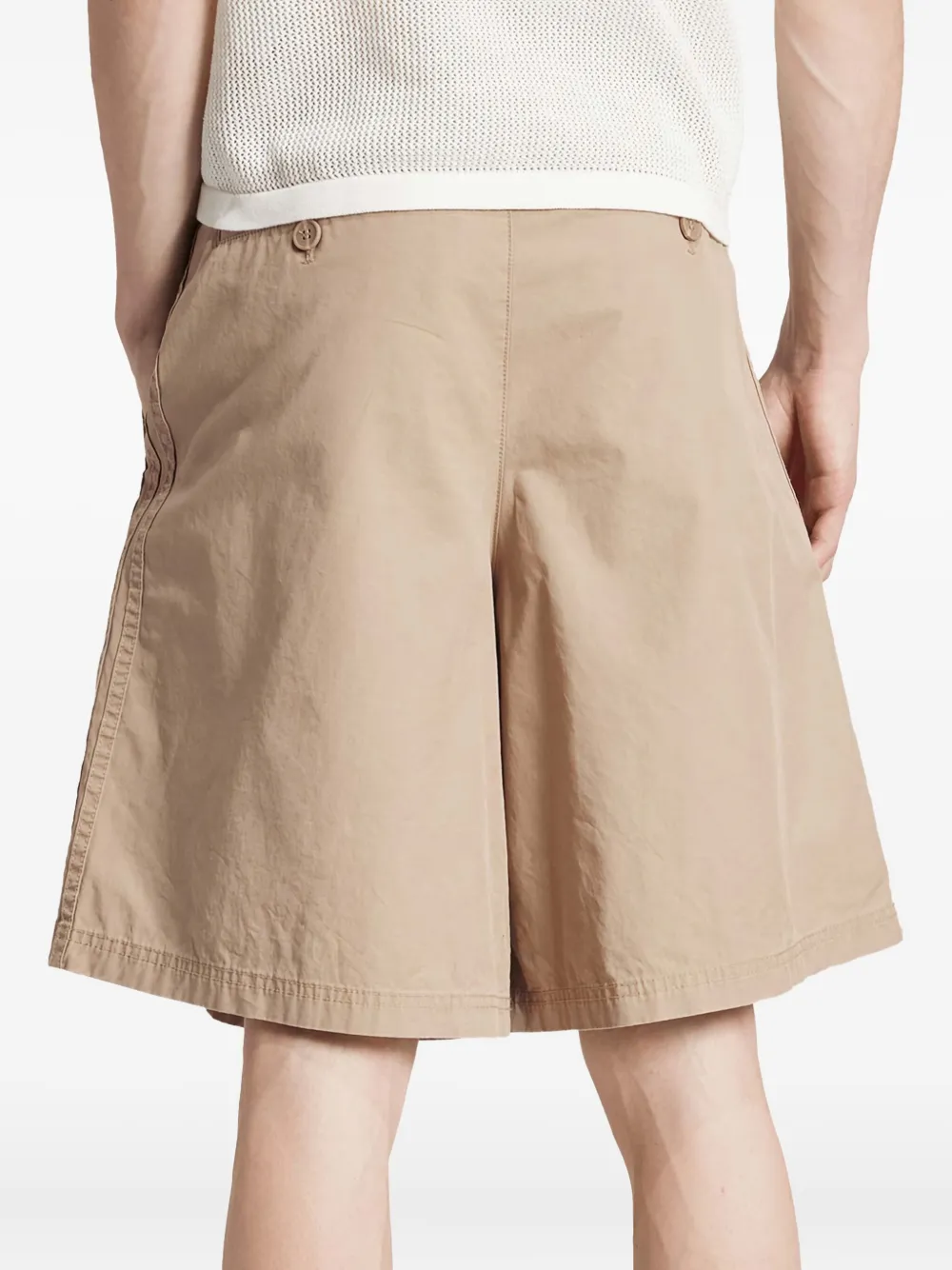 adidas Shorts met geborduurd logo Beige