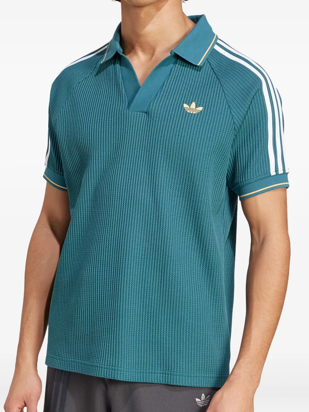 adidas T-shirt met honingraat-effect Blauw