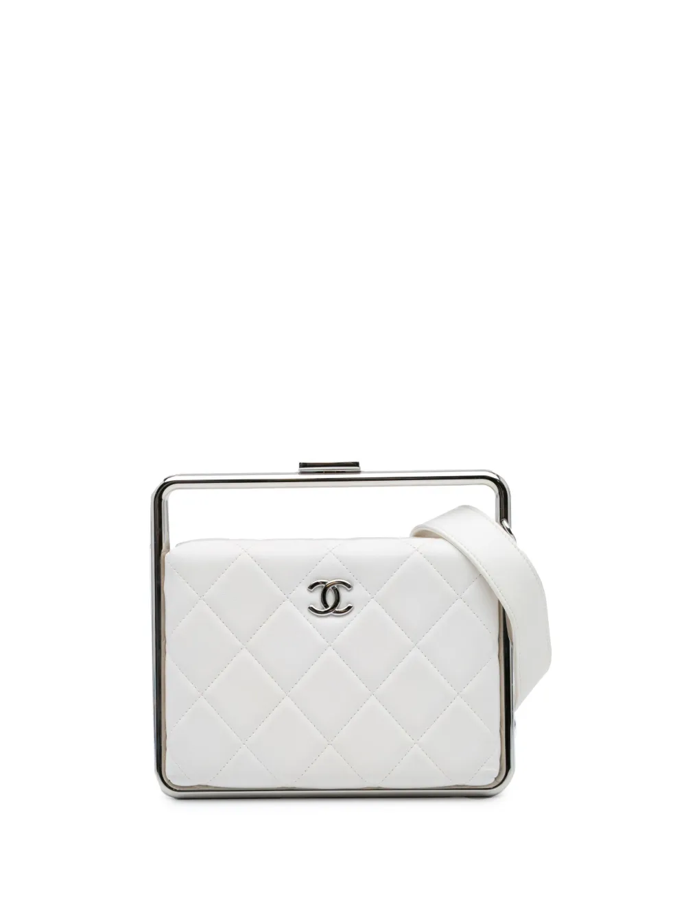 CHANEL Pre-Owned 2019 Quilted Lambskin Metal Bar Convertible Clutch CHANEL Pre-Owned 2019 Quilted Lambskin Metal Bar Convertible Clutch