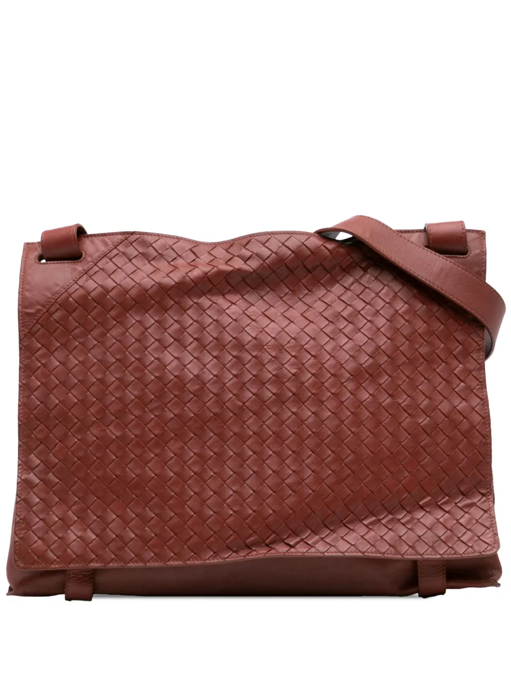 Bottega Veneta Pre-Owned 2012-2024 Nappa Intrecciato Flap crossbody bag | Red | Image 1
