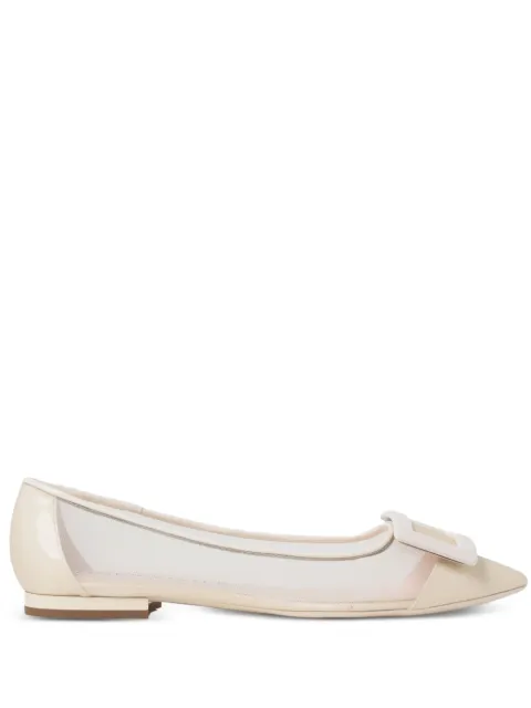 Roger Vivier buckle-detail mesh ballet flats