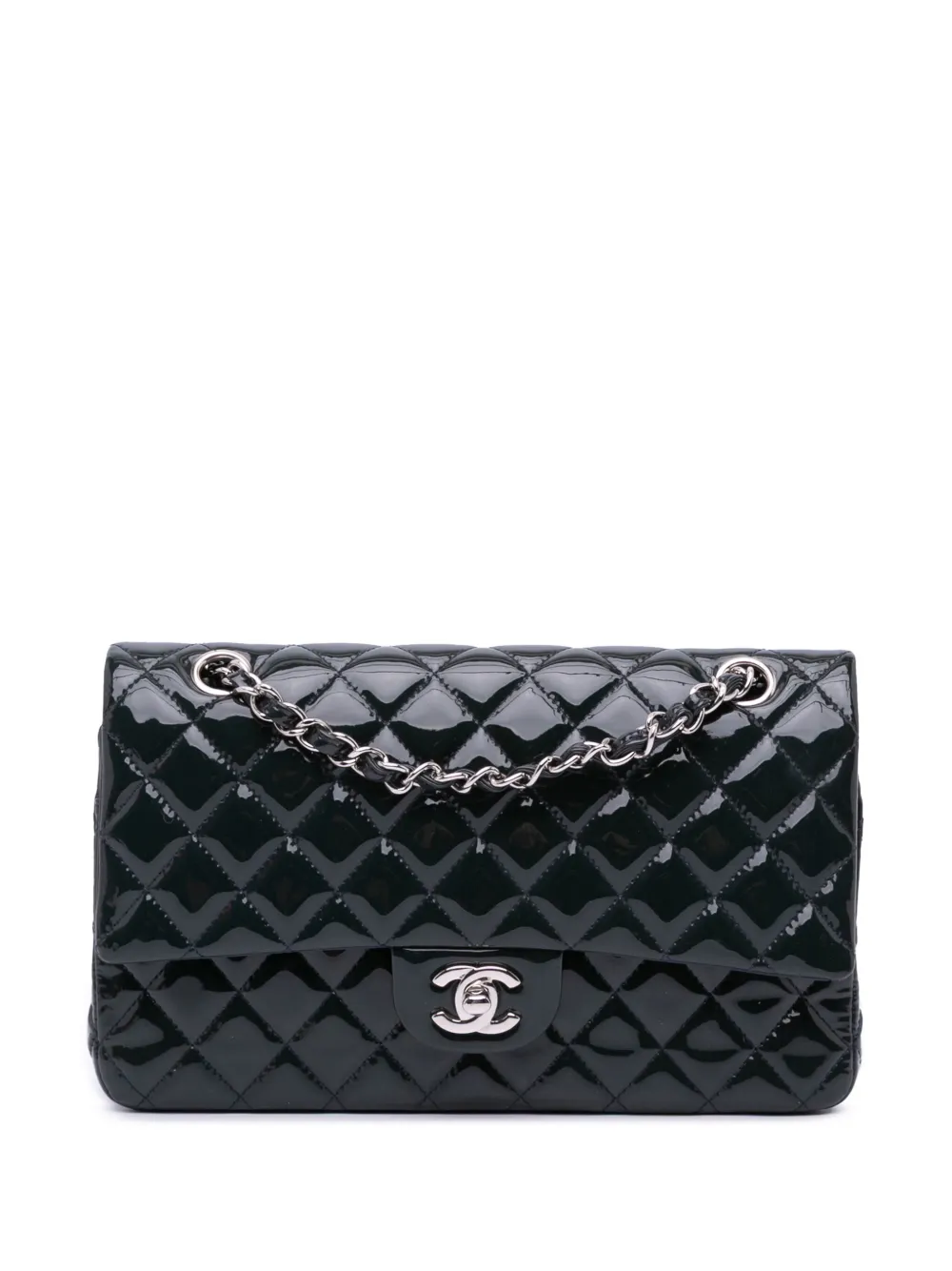 CHANEL Pre-Owned 2014 Medium Classic Patent Double Flap shoulder bag | Blue | Image 1