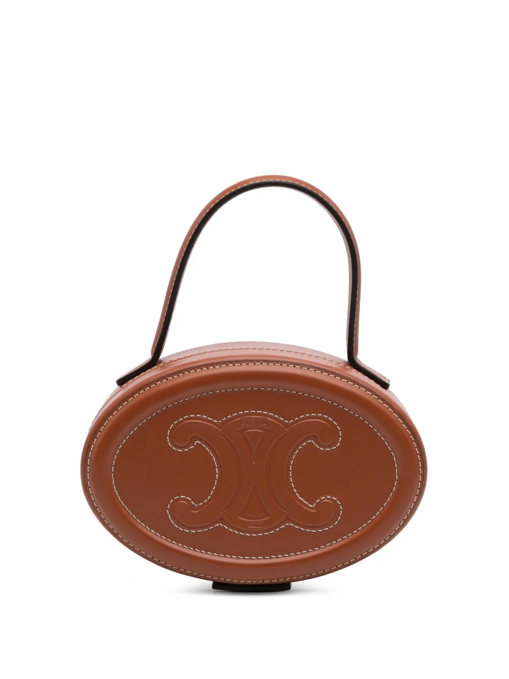 Céline Pre-Owned 2022 Calfskin Cuir Triomphe Oval handbag - Marrone