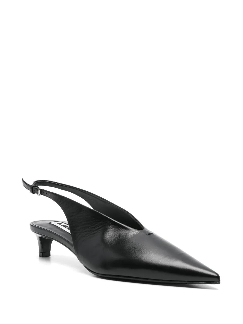 Jil Sander Leren pumps Zwart