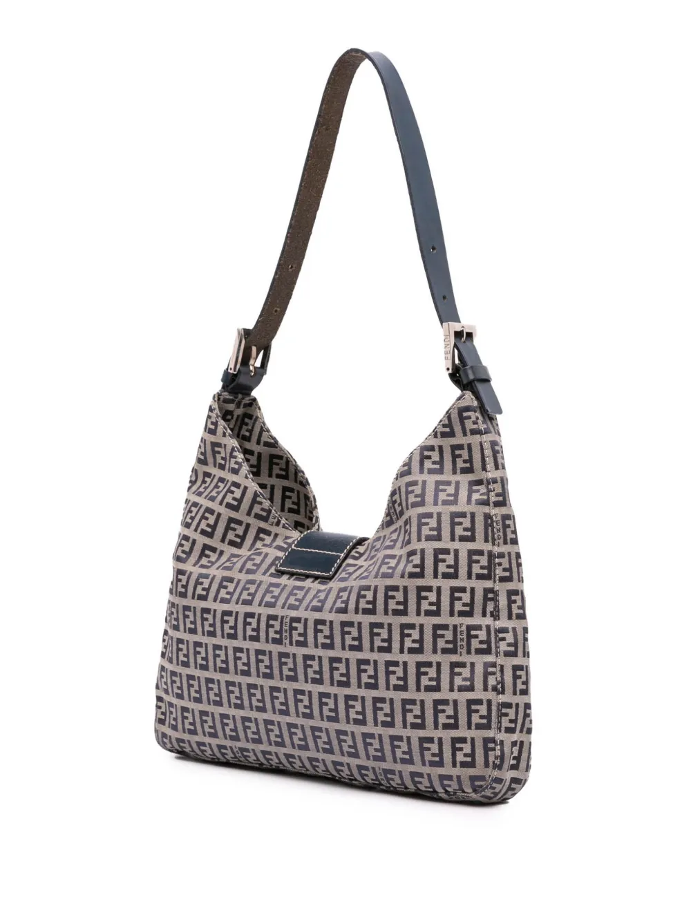 Pre-owned Fendi 2000-2010 Zucchino Canvas Shoulder Bag