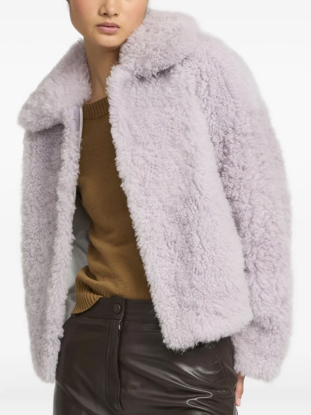 Yves Salomon shearling jacket | Purple | Image 1
