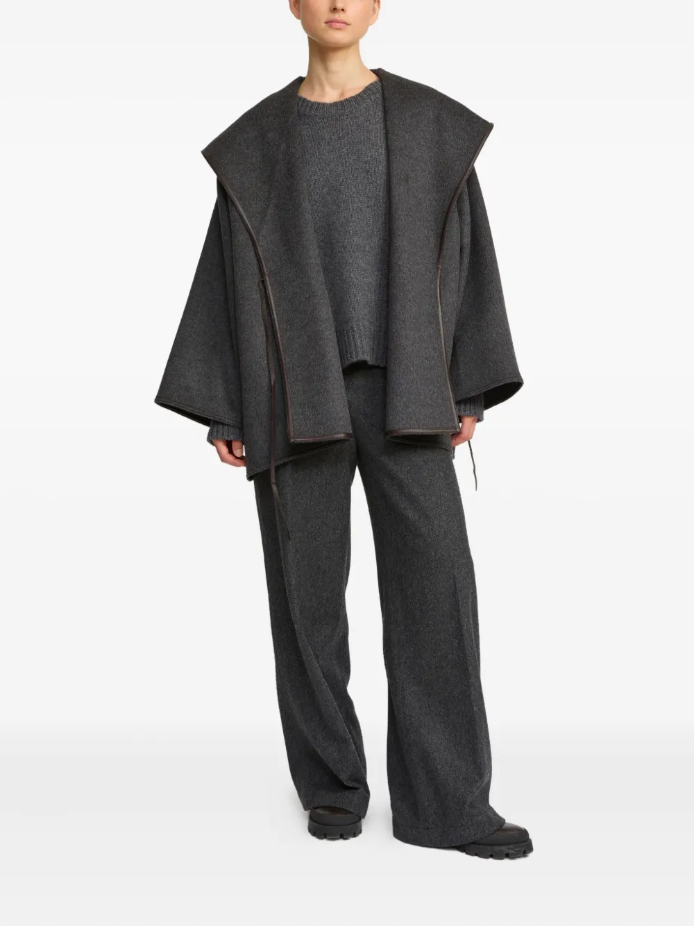 Yves Salomon hooded wrap coat | Capes | Image 2