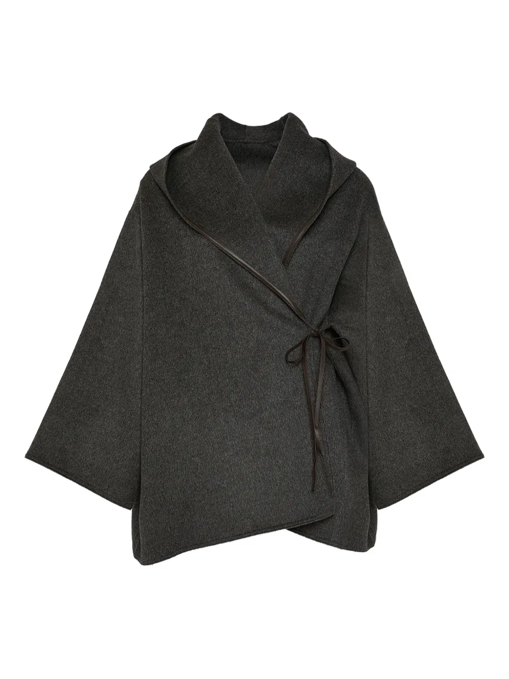Yves Salomon hooded wrap coat | Grey | Image 1