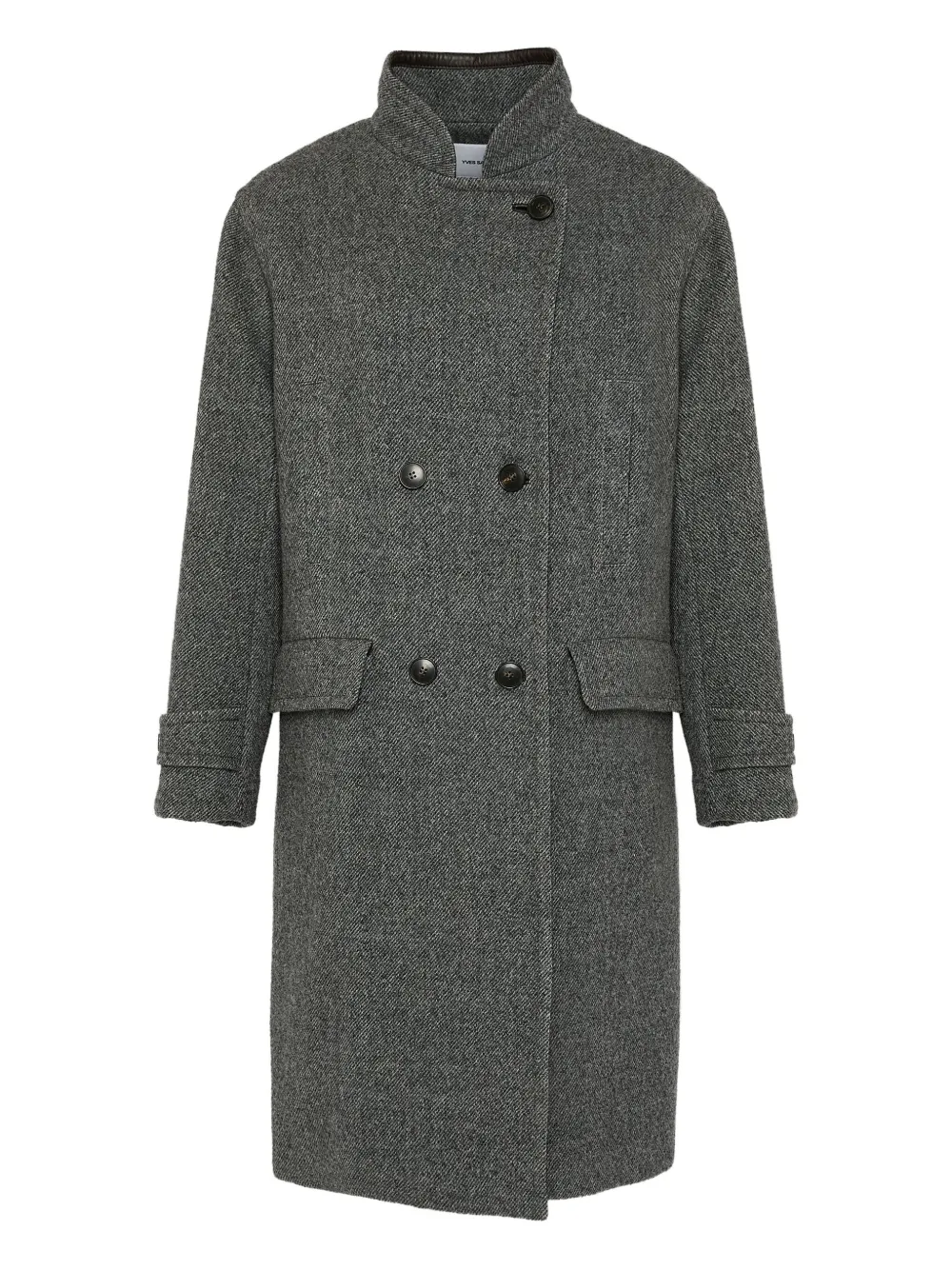 Yves Salomon double-breasted virgin-wool coat | Grey | Image 1