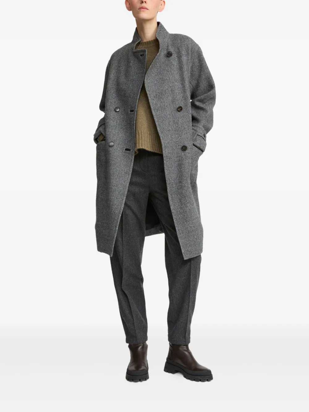 Yves Salomon double-breasted virgin-wool coat | Double Breasted & Peacoats | Image 2