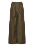 Yves Salomon elasticated waistband flannel trousers - Brown