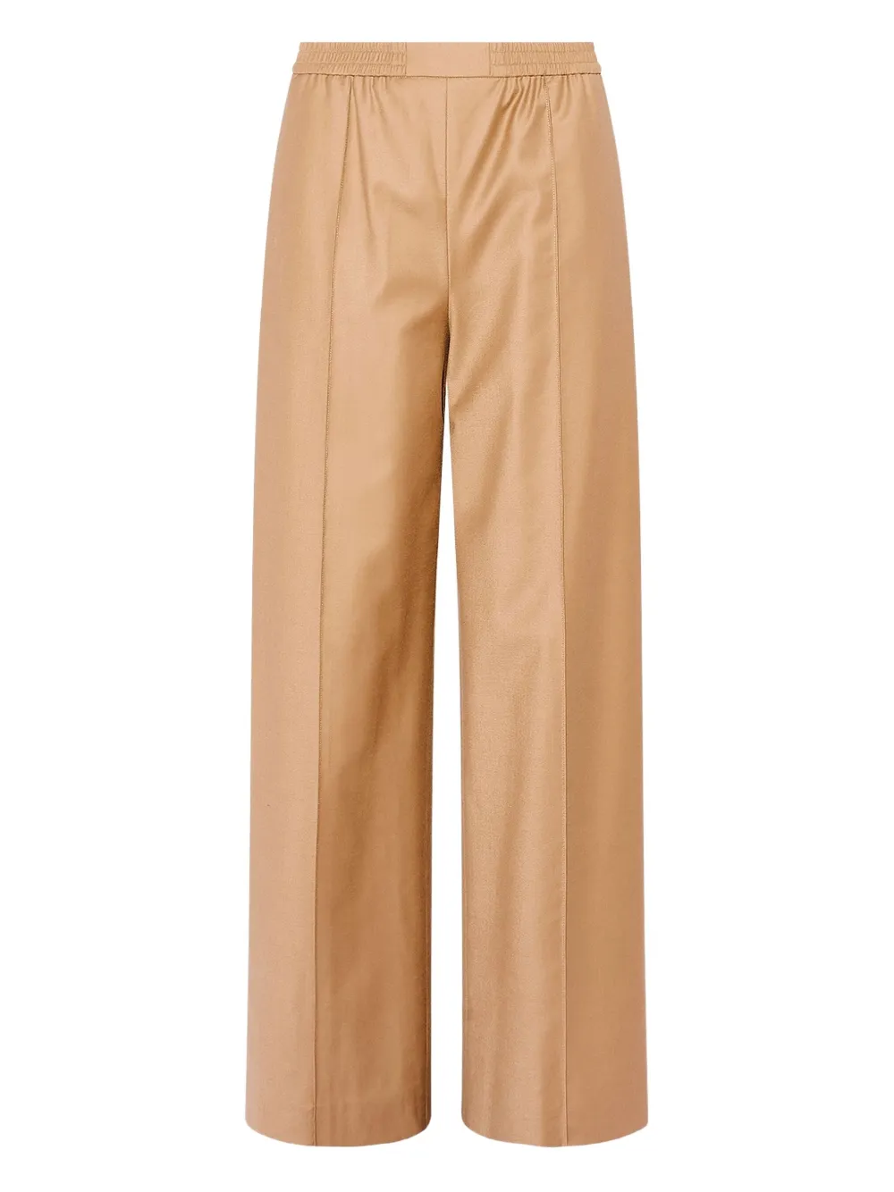 Yves Salomon elasticated waistband flannel trousers | Brown | Image 1
