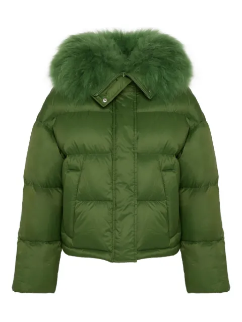 Yves Salomon lambshearlking-trimmed puffer jacket