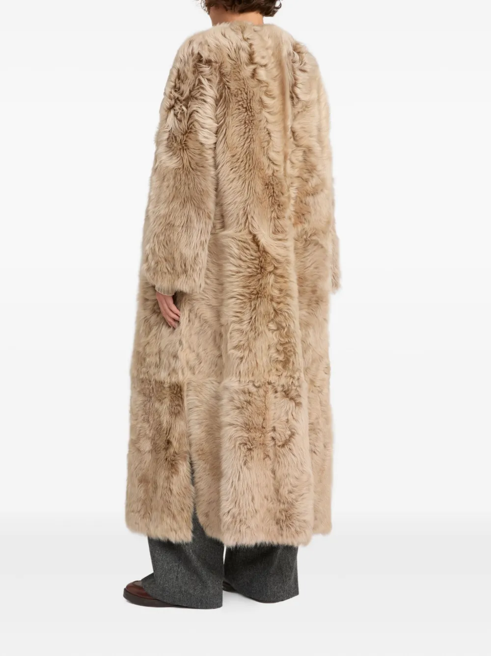 Yves Salomon Toscana lamsleren jas Bruin