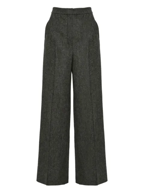 Yves Salomon flannel tailored trousers