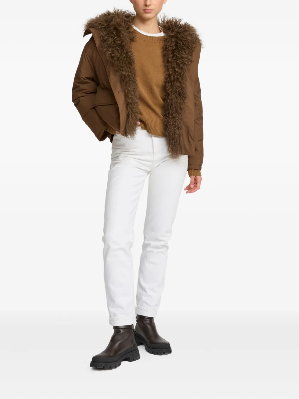 Yves Salomon hooded jacket Bruin