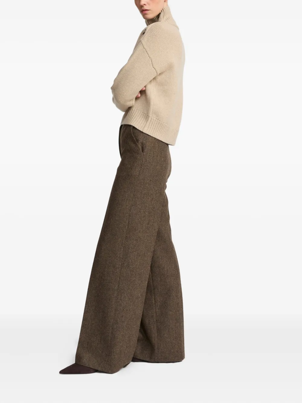 Yves Salomon Flanellen pantalon - Bruin