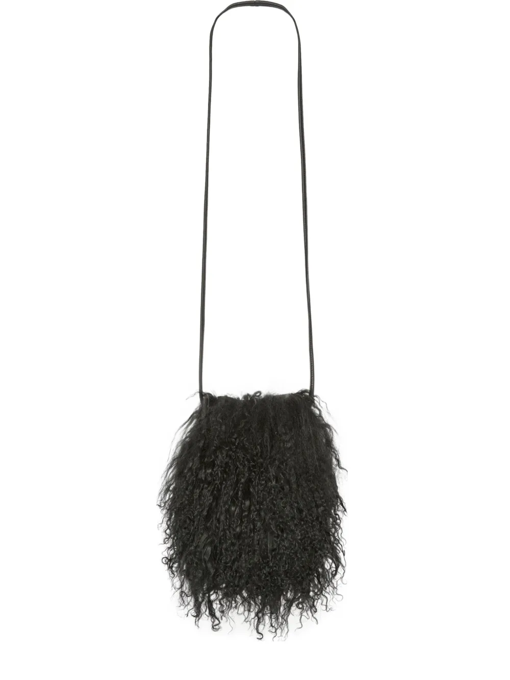 Yves Salomon shearling phone case | Black | Image 1