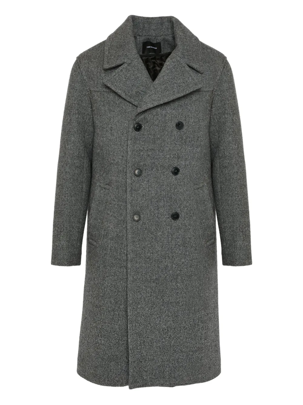 Yves Salomon double-breasted wool coat Grijs