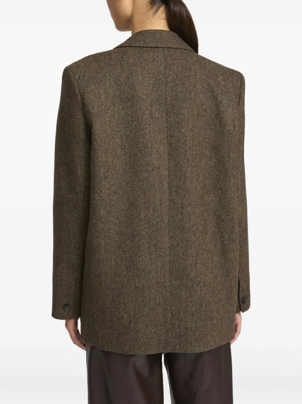 Yves Salomon Single-breasted Blazer In Brown