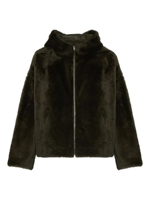 Yves Salomon hooded shearling jacket