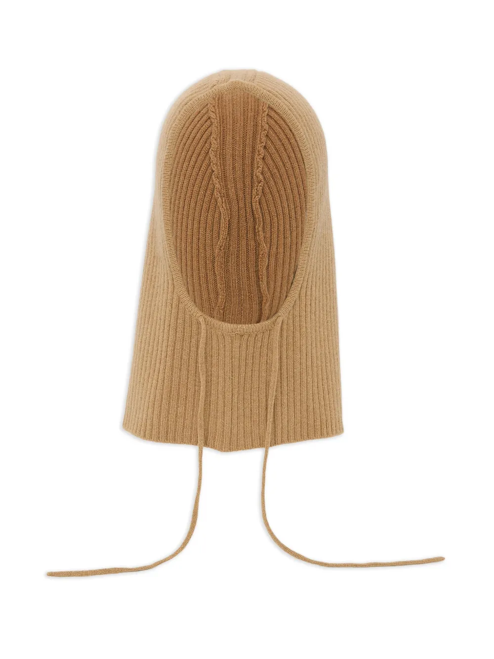 Yves Salomon ribbed-knit balaclava hat | Brown | Image 1