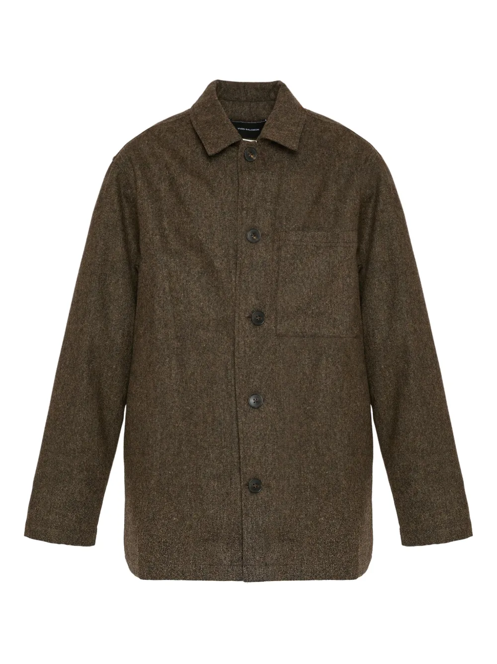 Yves Salomon tweed shirt jacket Bruin
