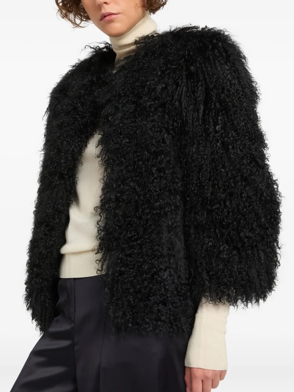 Yves Salomon shearling jacket | Black | Image 1
