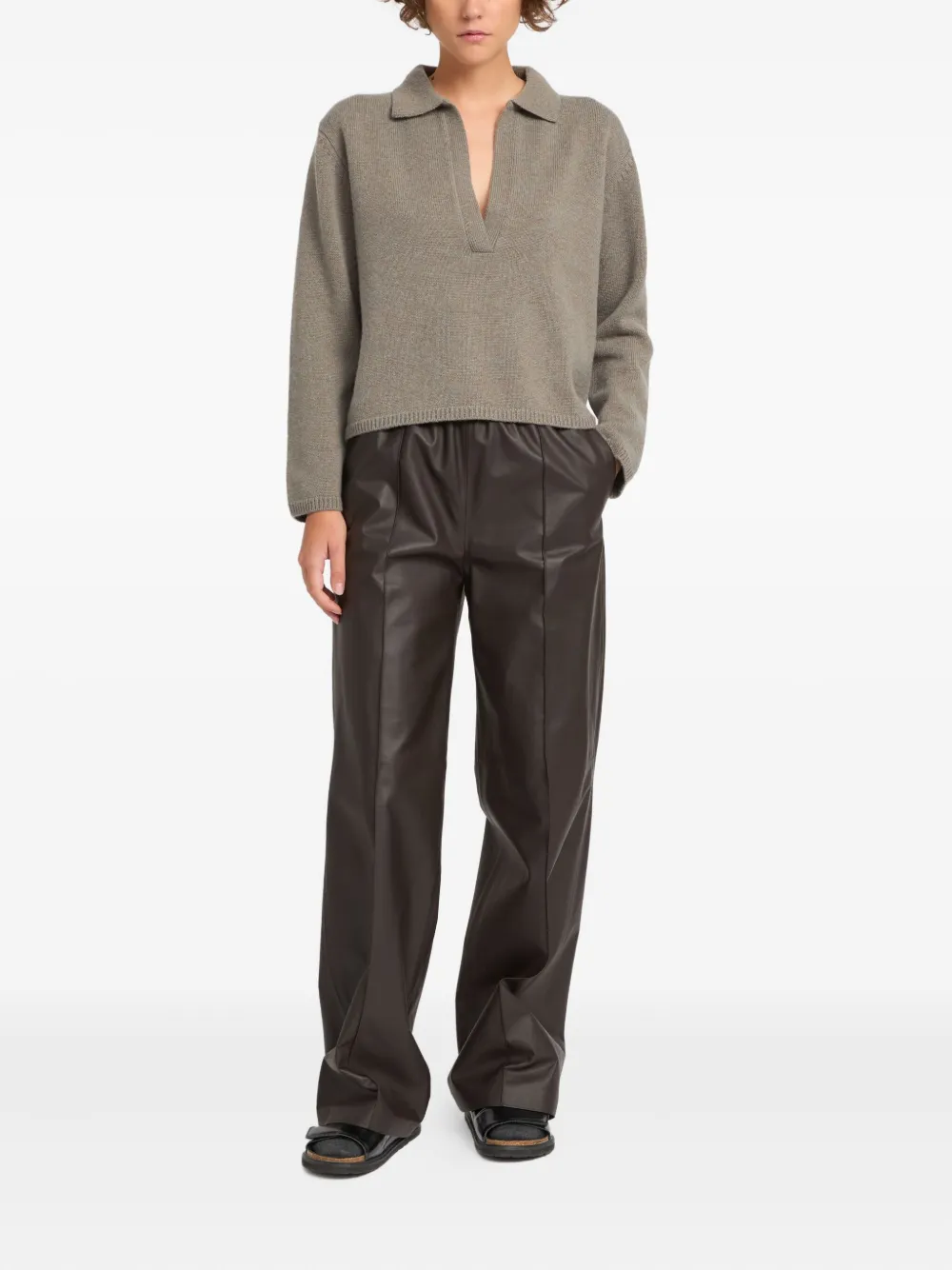 Yves Salomon Trui met polokraag Grijs