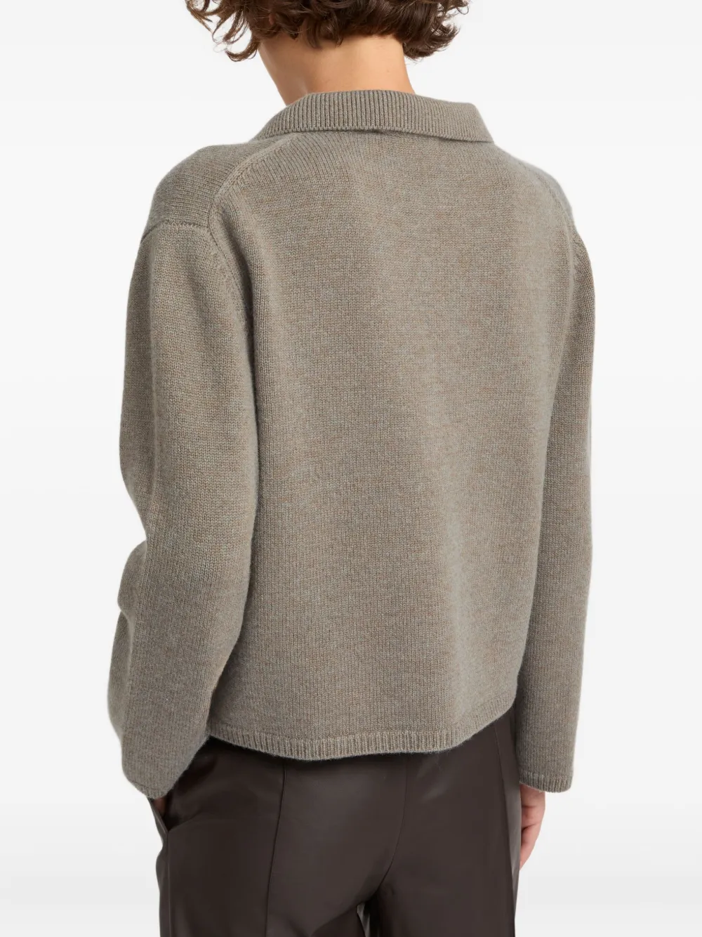 Yves Salomon Trui met polokraag Grijs